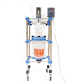 1-3L /explosion-proof double deck glass reaction kettle